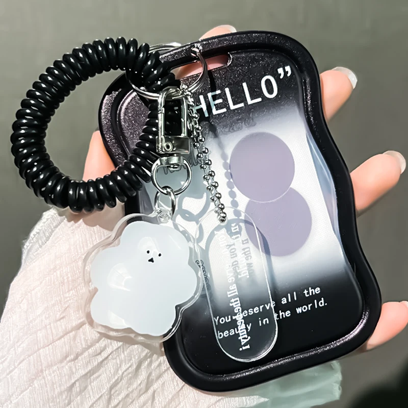 1 Set Student Slide Cover Card Set Meal Card Bus ID Protection Access Campus Credit Card Holder Card Protector