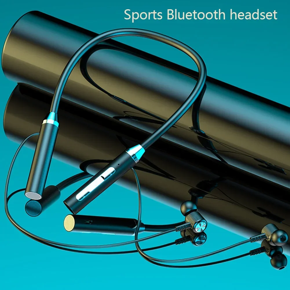 Description Picture 4 of itemBluetooth 5.0 Wireless Headphones Neckband Earphones Silicone Hifi 9D Stereo Sports Headset Halter Waterproof Magnetic Earbuds