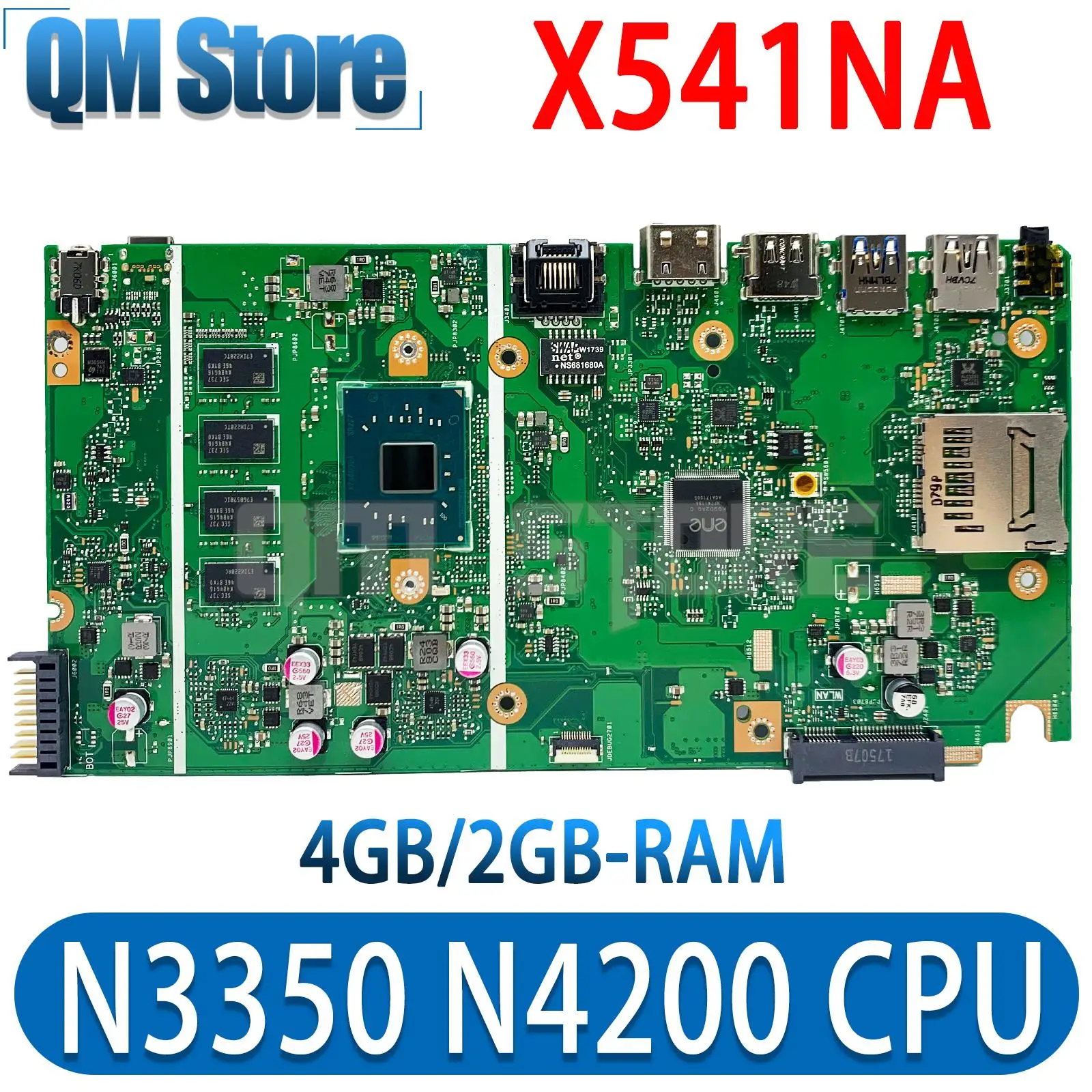 Placa-mãe do Portátil X541n para Asus X541na A541na F541na R541na D541na X541 Mainboard N3350 N4200 4g 2g-ram