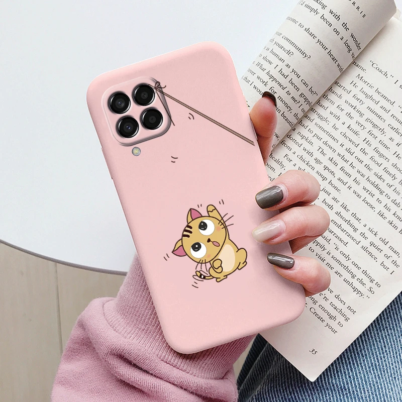 Cute Painted Soft Cover Cartoon Cat & Sunflower TPU Case
