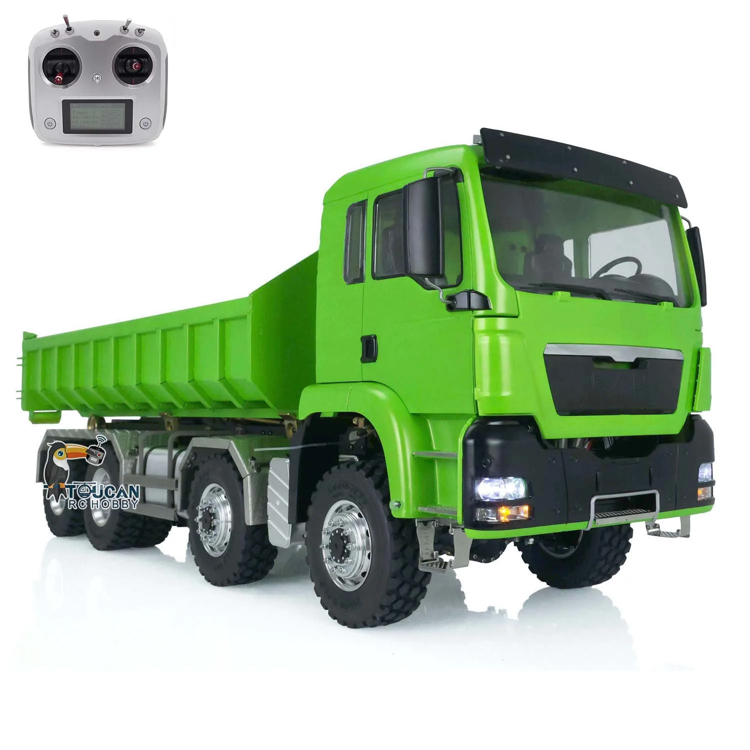 LESU 1/14 RC Roll On/Off Tipper Truck MAN TGS 8x8 Hydraulic Dumper Car Toucan DIY Light Sound Remoted Control Model THZH1428 2