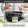 Elite Essential Smart Electric 6QT Skillet Pot,Sear Saute Stir-Fry and Cook Rice, Healthy Ceramic Nonstick and Dishwasher Safe P 3