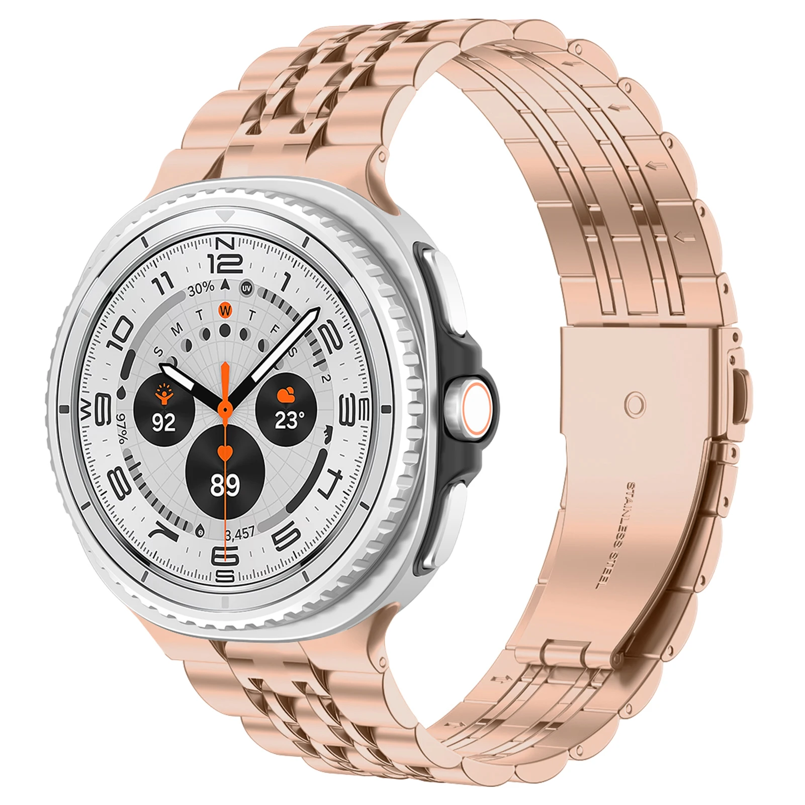 Premium Stainless Steel Metal Strap - Universal Smartwatch Band Bracelet