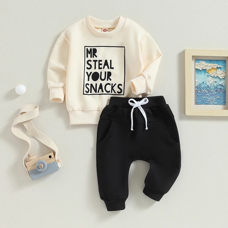 

Infant Toddler Baby Boy Clothes Set Crewneck Sweatshirt Tops Jogger Pants Trousers Fall Winter Outfits Tracksuit