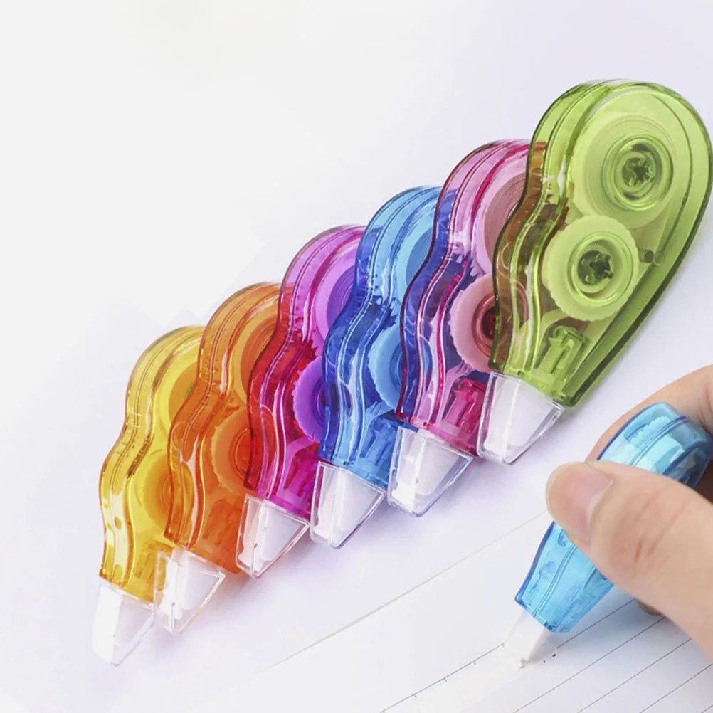 Household Portable Correction Tape 6Pcs Kawaii White Out Corrector Promotional Gift Stationery Student Prize School Office 12M