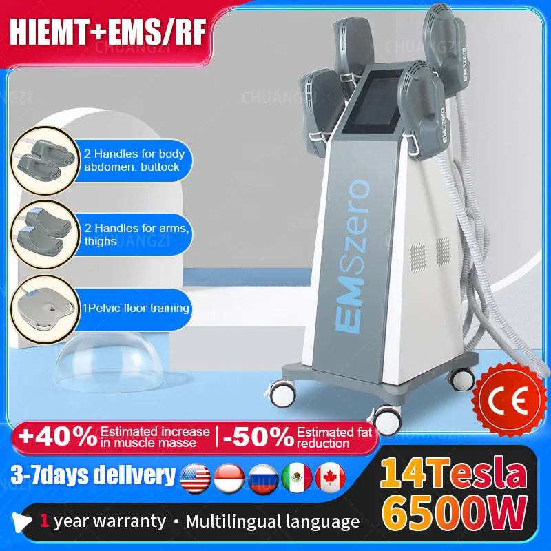 

EMSZERO RF 6500W EMS Muscle Stimulator DLS-EMSlim NEO Body Shaping Muscle Machine Weight Electromagnetic Sculpt