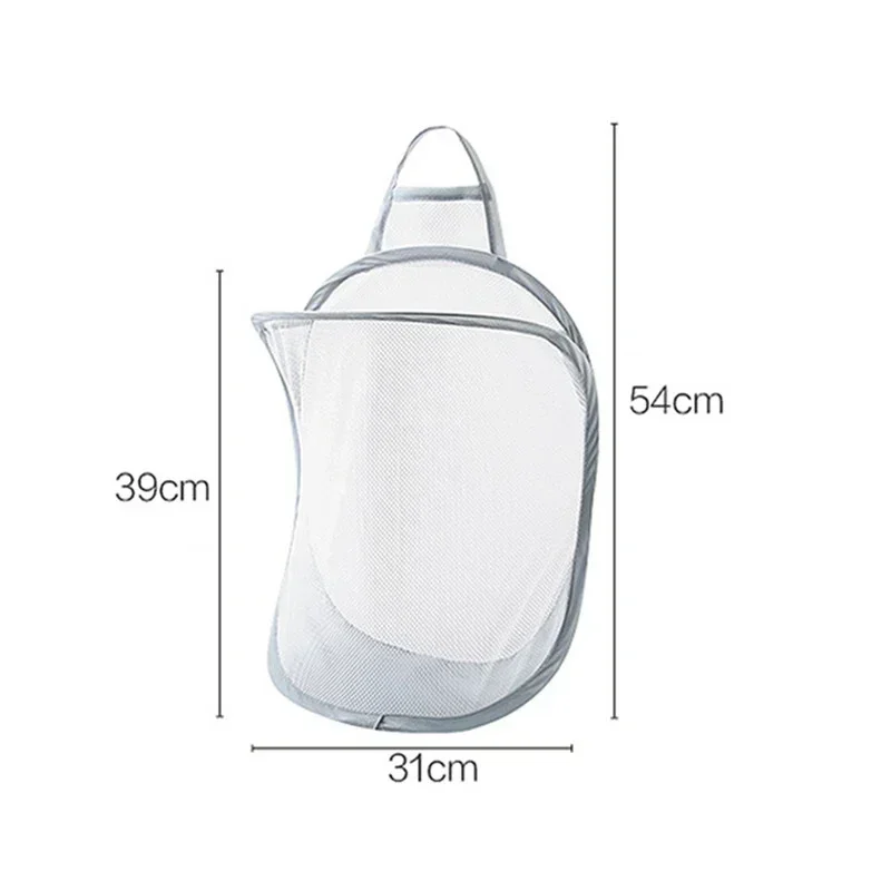 Hanging Net Storage Bag Portable Foldable Laundry Basket Wall Mounted Dirty Clothes Mesh Basket Closet Organizer Laundry Hamper laundry bag basket bags hamper clothes basket