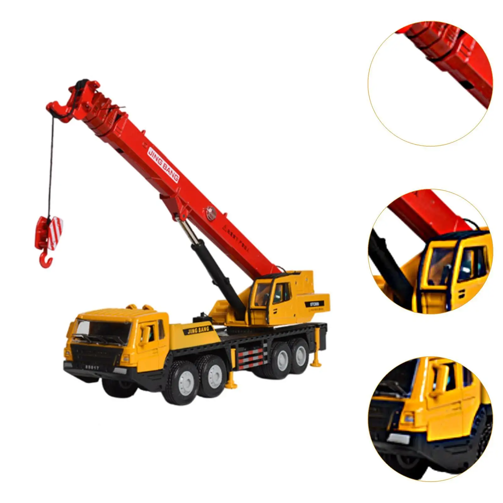 1:50 Scale Crane Truck Vehicle Gift Diecast Model Toy for Children Toddlers