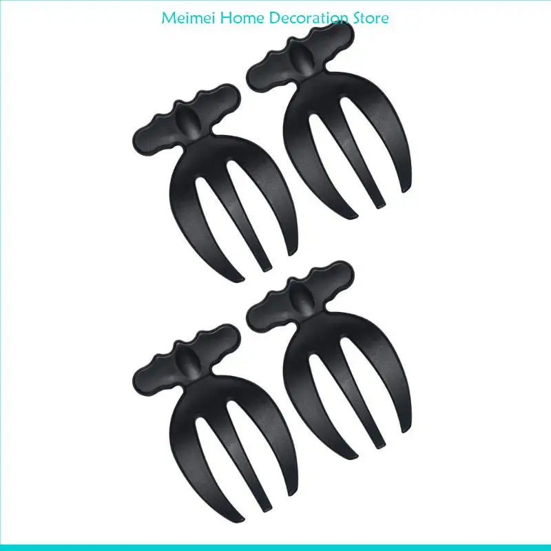H7BF 4Pcs Salad Hands Portable Mixing Tongs Efficient Salad Tongs  Kitchen Tossing Utensils Kitchen Tool Easy to Use