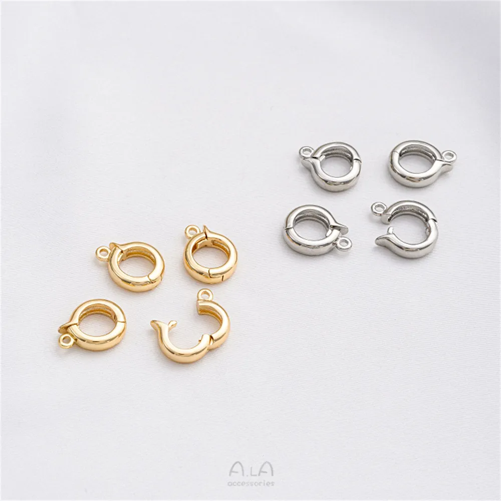 15x11mm 골드/플래티넘 컬러 목걸이 걸쇠 라운드 다목적 연결 버클 팔찌 쥬얼리 만들기 귀걸이 후크 용품