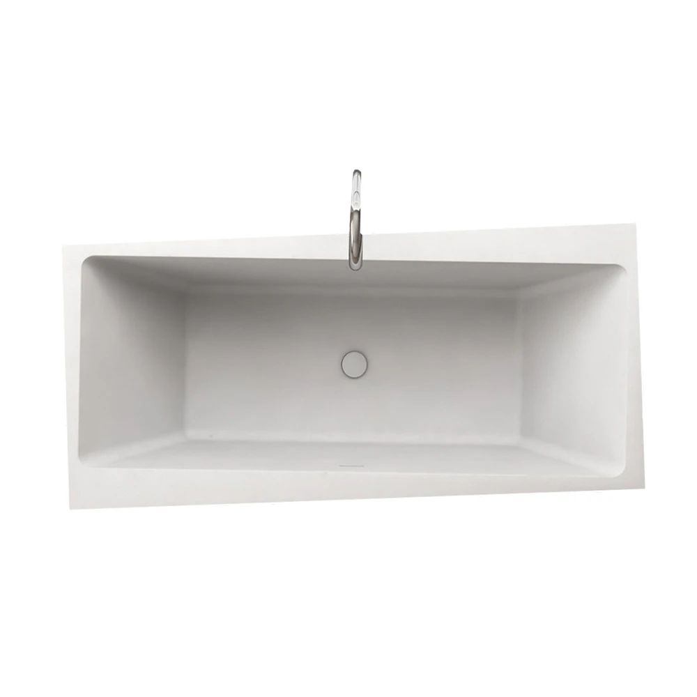 1760mm Solid Surface Stone Bathtub Rectangular Freestanding Corian Matt
