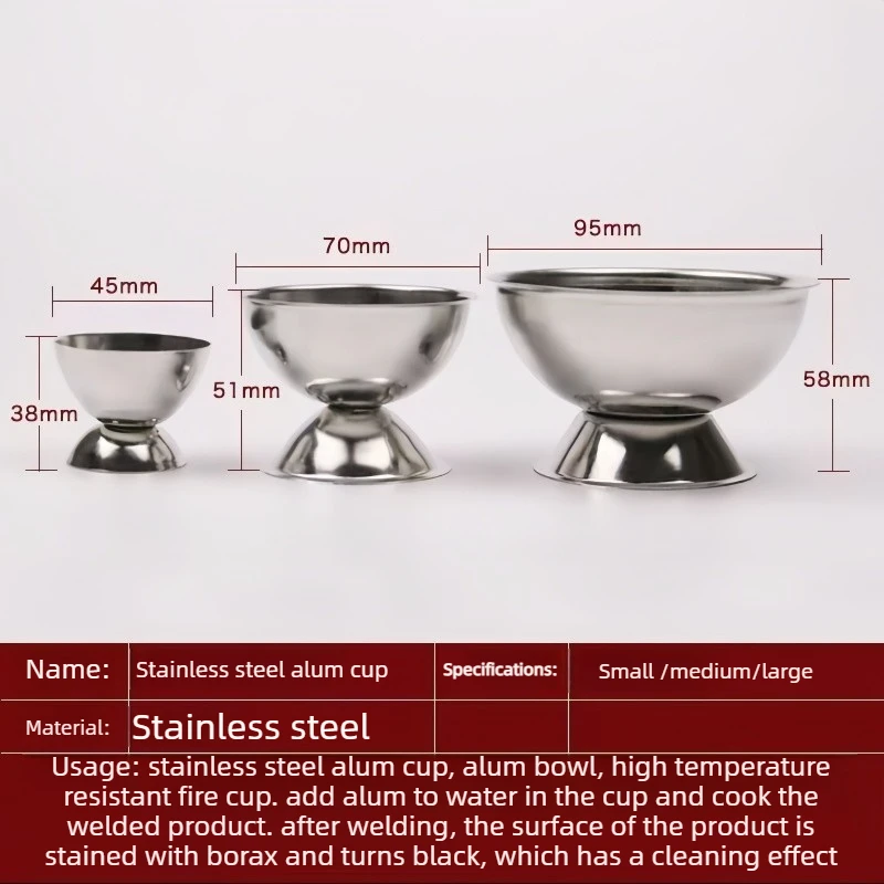 스테인레스 스틸 알루미늄 컵 붕사 요리용 그릇 보석 가공 장비 금 세공 도구
