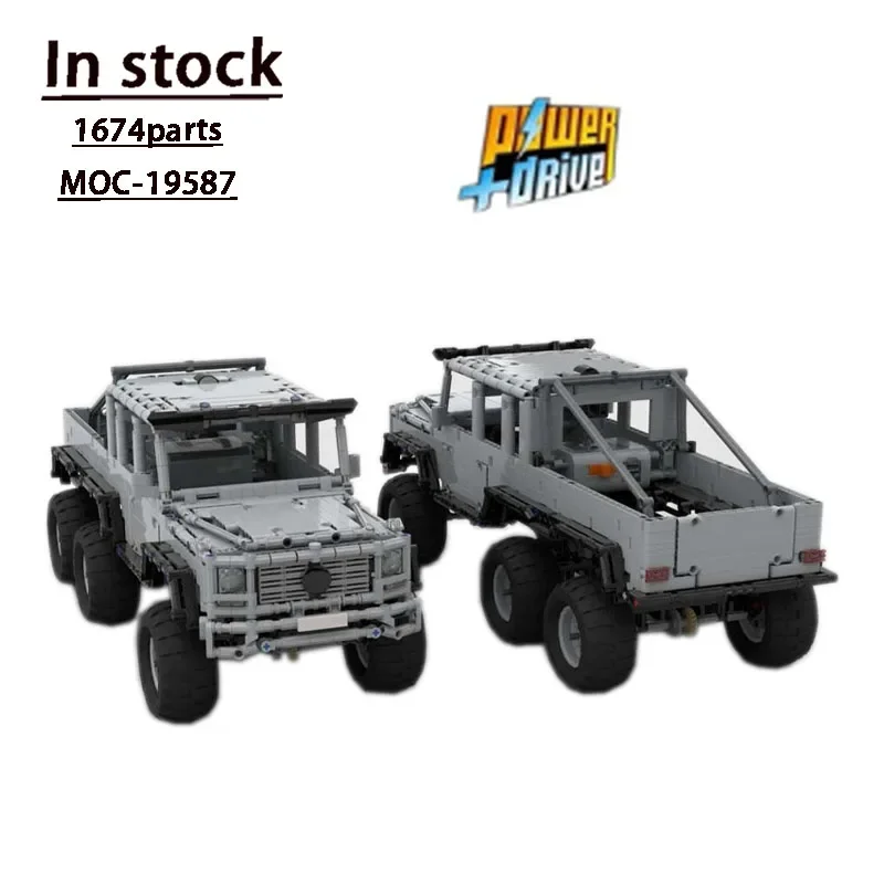 

MOC-19587 6x6 Super Racing Car Assembly Splicing Building Block Model 1674 Building Block Parts Kids Birthday Toy Gift