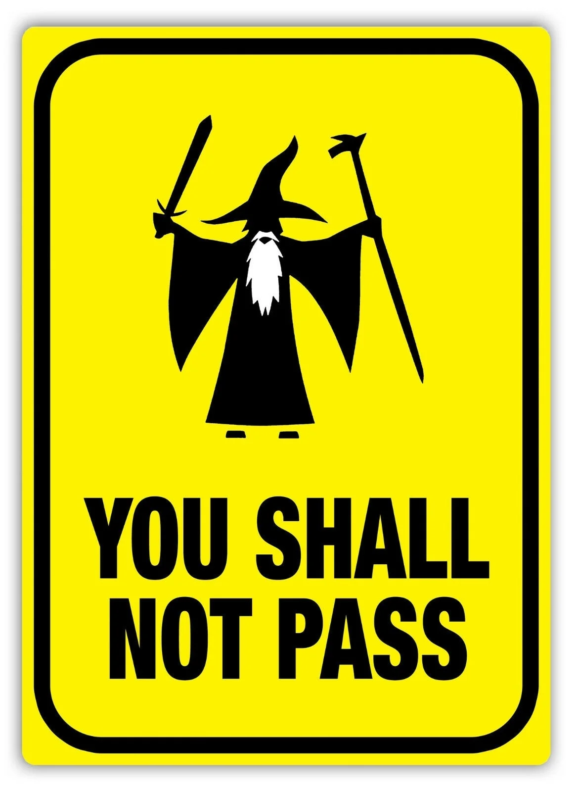 Non Passerai-Targa Da Parete In Metallo Art - Lotr Balrog Nano Fly Wocks (Visita Il Nostro Negozio, Più Prodotti!!)