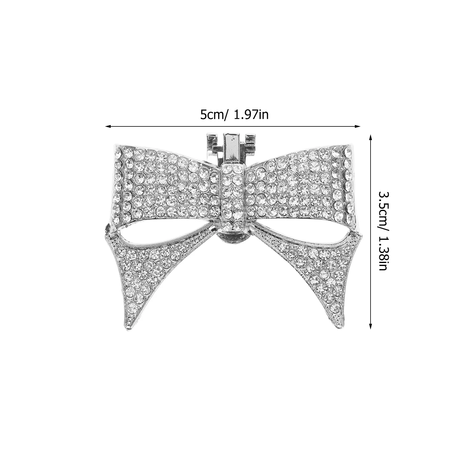 Silver Rhinestone Bowknot Shoe Flowers Reusable Decor Accessories for Party Wedding Festival Shoes Supply Bow knot Charm 4