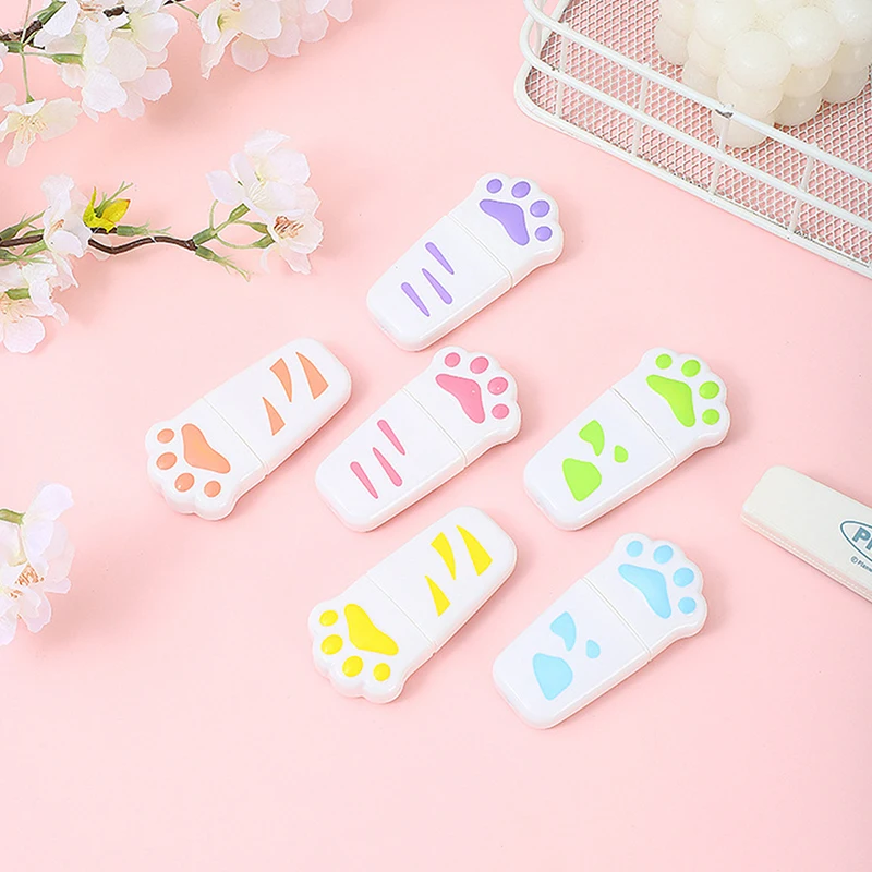 

1pcs Creative Cat Claw Marker Pens Kawaii Fluorescent Highlighters Art Markers Korean Stationery Journal Planner Office Supplies