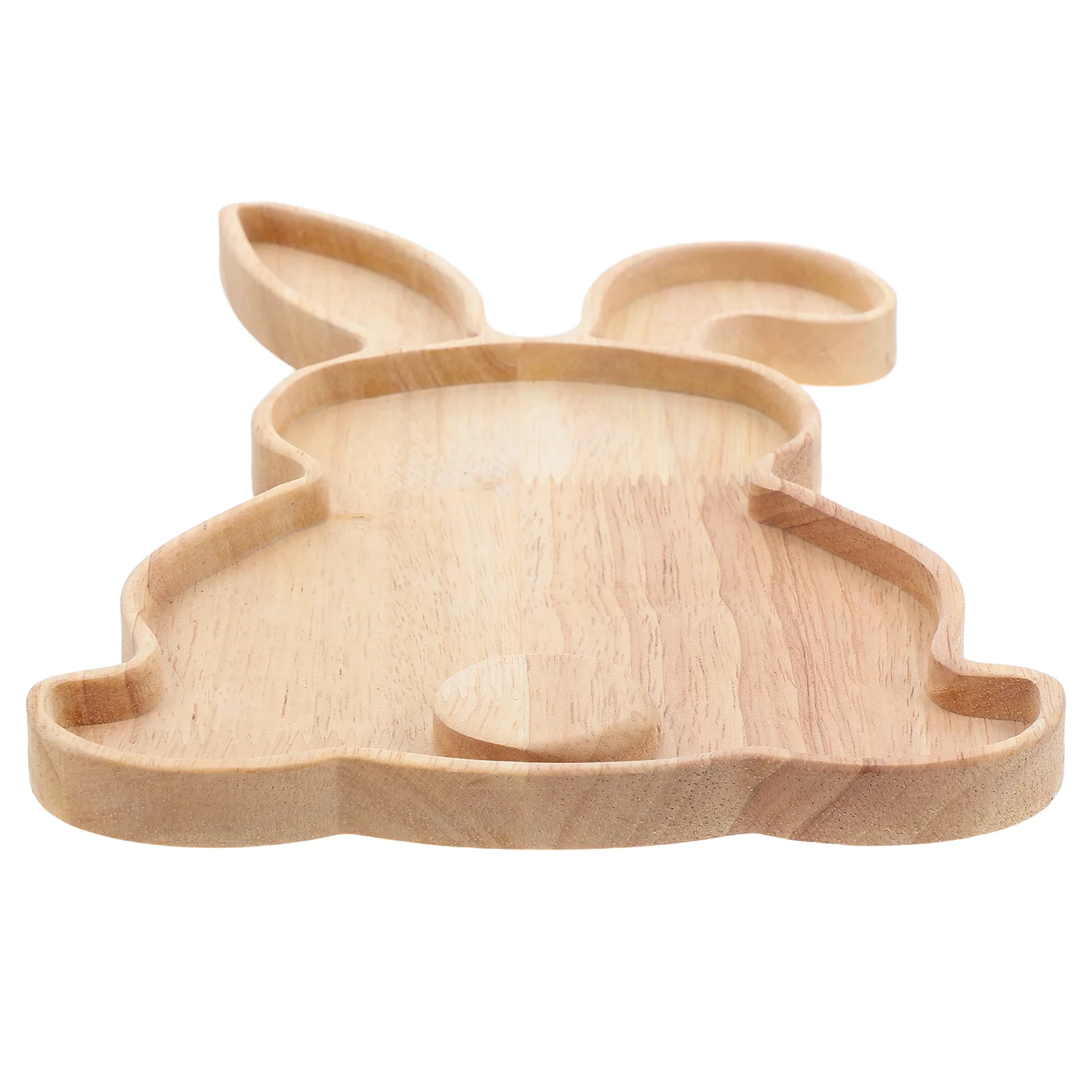Rabbit Serving Tray Bunny Kids Dish Shaped Board Pet Wood Easter Plate Desktop Food Snack Baby 2