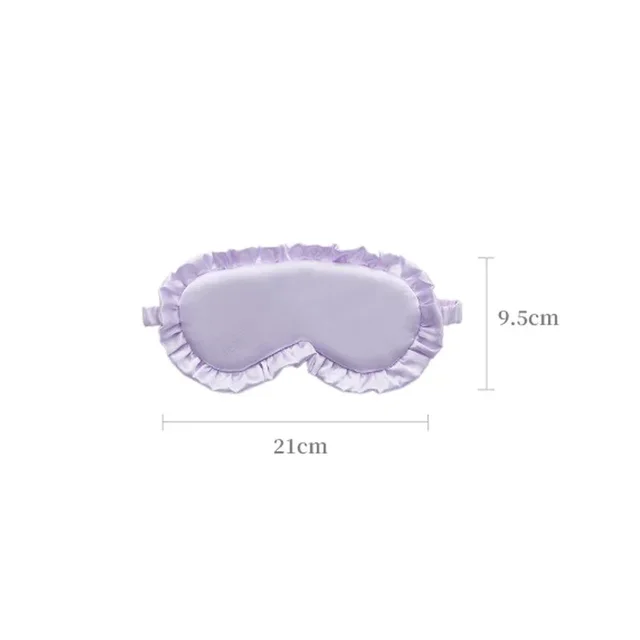 Maschera per gli occhi per il sonno con volant in seta Copri occhi morbidi per dormire Toppe per occhi oscuranti per sogno notturno multicolore per donna Uomo per dormire meglio 6