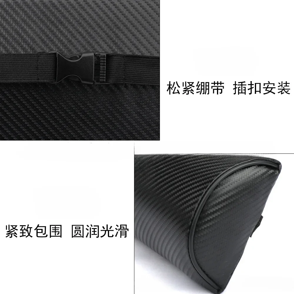 Car Carbon Fiber Head and Neck Pillow Car Neck Protection Pillow Memory Cotton Travel Half Cylinder Accessories Interior
