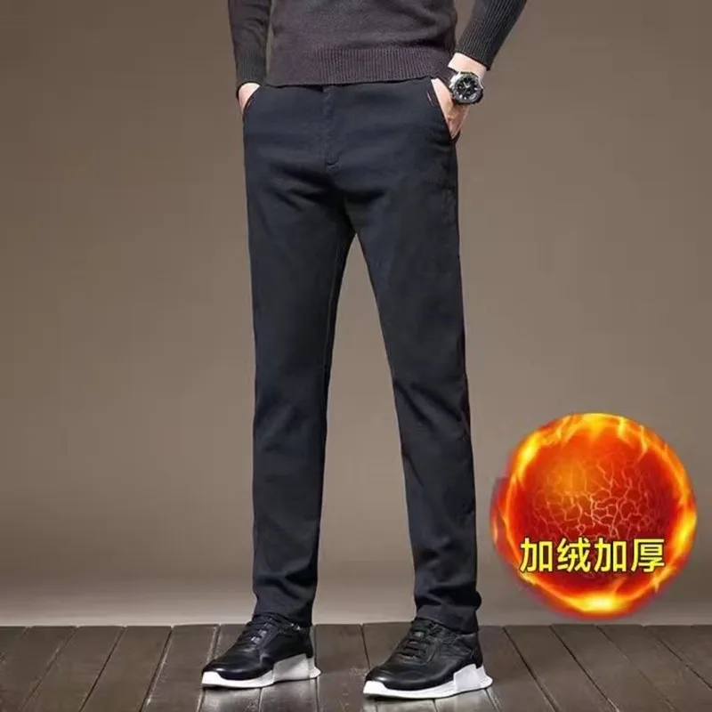 High Quality Men's Golf Pants Winter Villus Thicken Warm Comfort Golf Trousers Wear-resistant Elastic Men Casual Pant 골프웨어