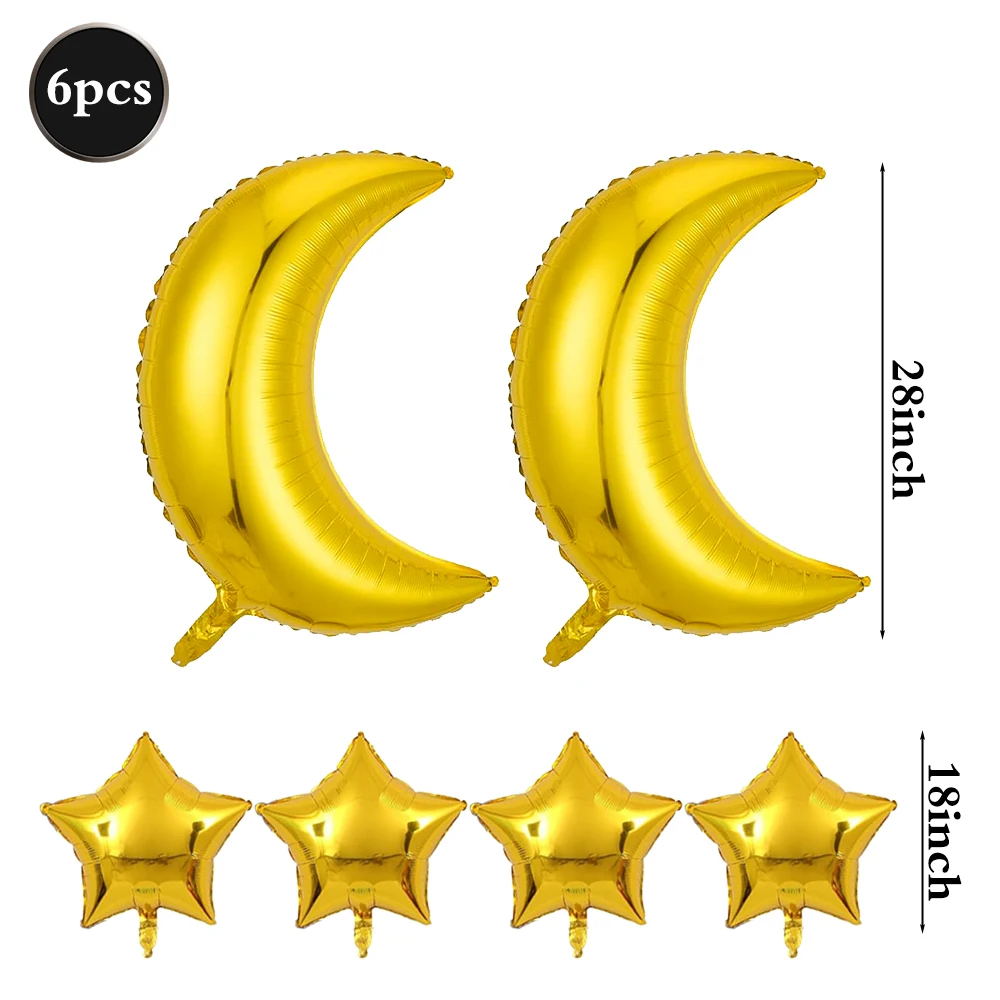 Umrah Mubarak Party Luftballons Ramadan Banner Mubarak Ramadan Eid Stern Mond Folienballon Happy Eid Muslim Islam Festival Supplies – Detail 14