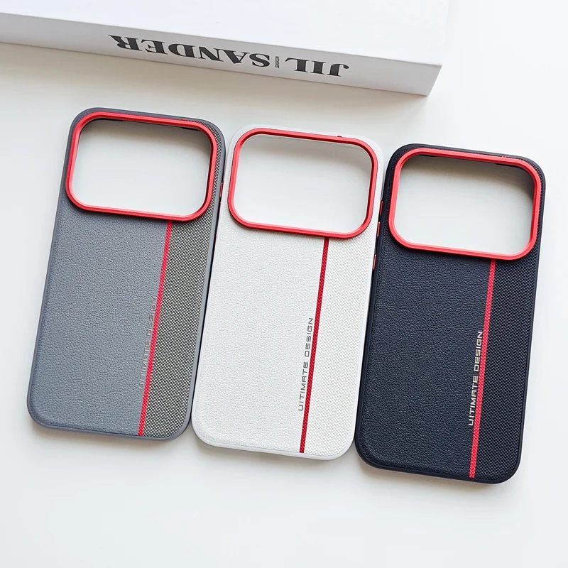 Minimalist Splicing PU Leather Anti-Fall Non-Slip Protection Case