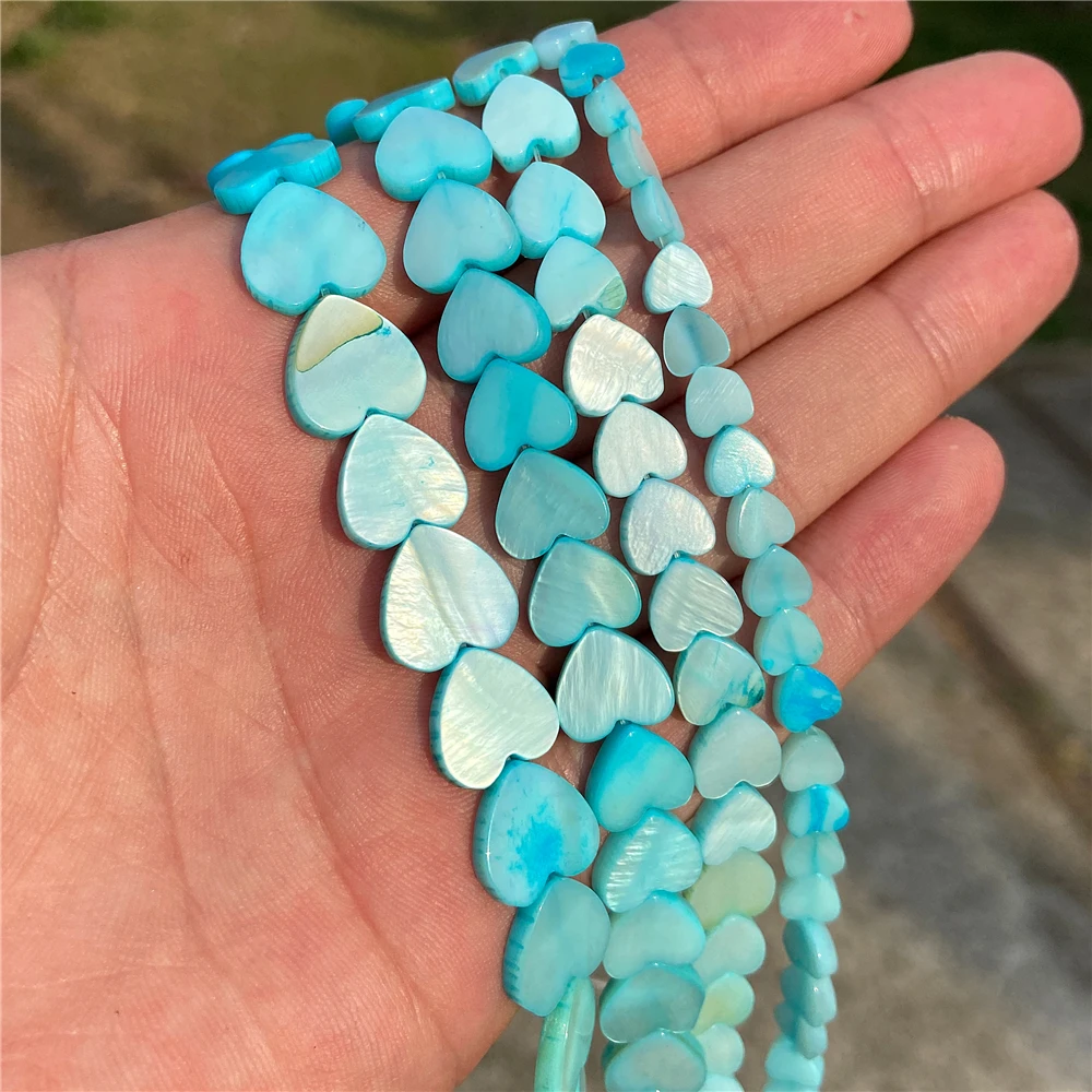 36 Perline Howlite Turchese 10 Mm - Perle Naturali Per Creazione Gioielli, Bracciali, Collane - Finto Turchese Con Madreperla - Dimensioni Foro 0,8 Mm