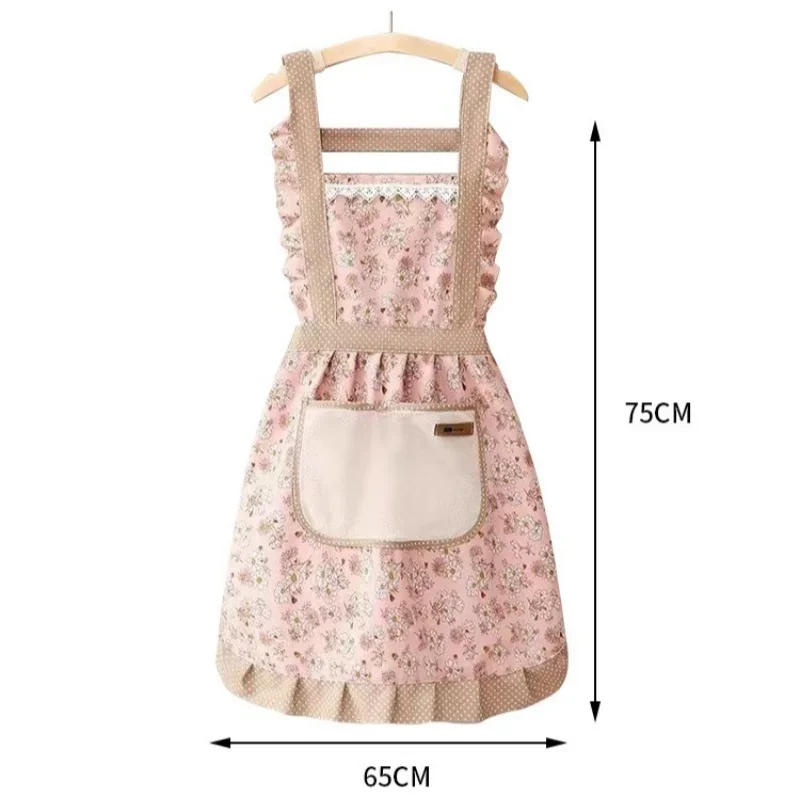 Cute Apron with Pocket Anti-fouling Grease Proofing Apron Breathable Cleaning Sleeveless Aprons Home Kitchen Cooking Accessories