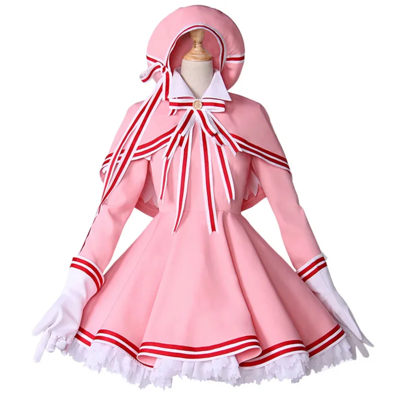 

Japan anime Card Captor cosplay Lolita Maid pink dress women kinomotosakura costume uniform customize