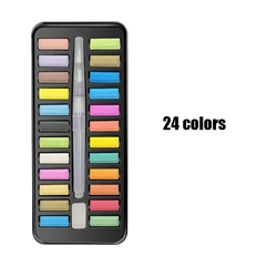 Deluxe Artist Watercolor Set with Paintbrush & Paper - 24/36 Vibrant Colors (24 Colors Set)