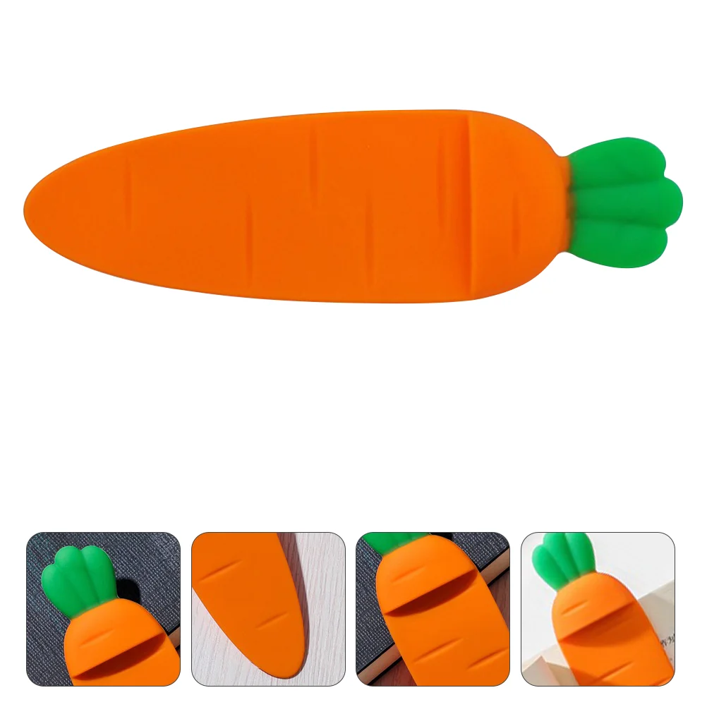 

Carrot Bookmark Cartoon Stationery for Kids Student Students Funny Silicone Supplies Bookmarks