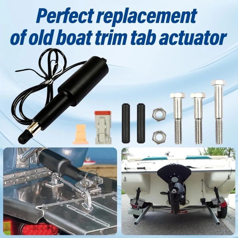 ATVMaster Boat Trim Tab Actuator 15054-001 - Direct Replacement For Lenco Marine 20400-001, 2.25" Stroke 12V