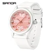 SANDA 3252 Top Popular Student Quartz Watch Fashionable and Simple Luminous Waterproof Silicone Tape Children's Quartz Watch 6