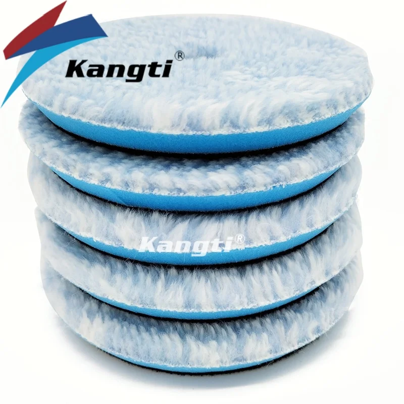 Kangti 5"/6" Microfiber Polishing Pad For Cars Body Polish Micro Fiber Polishing Wheels For Car Polisher ing Waxing
