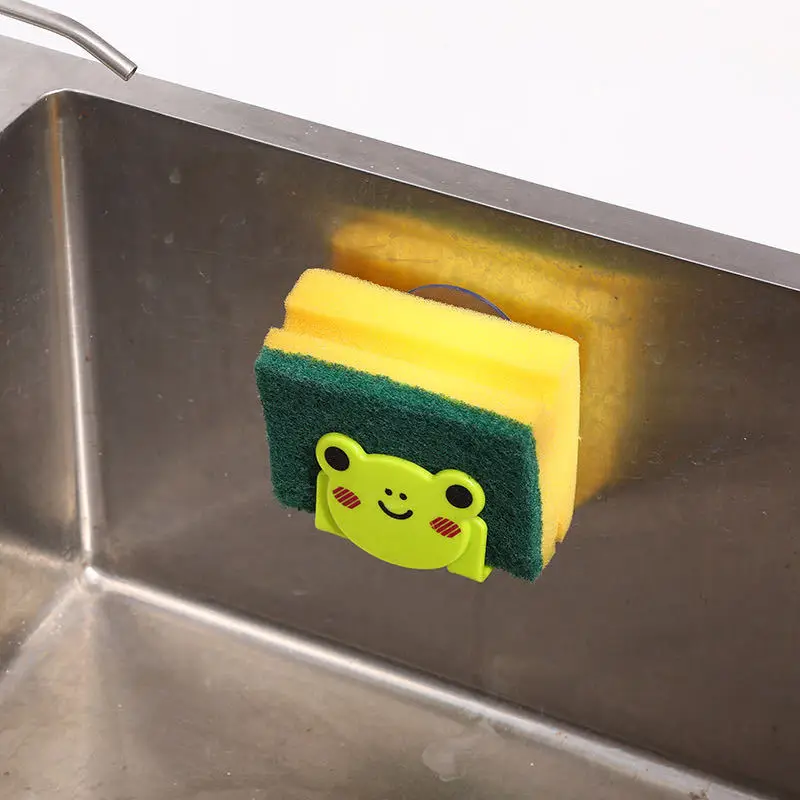 Organizer Tools Kitchen Accessories Cartoon Sponge Rag Storage Rack Home Decoration for Kitchen Supplies Gadgets 1pcs