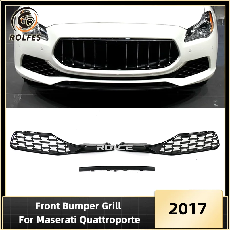 

ROLFES Front Bumper Grill For Maserati Quattroporte 2017-2022 Mesh Lower Racing Grills 673006996 673007007 670119722