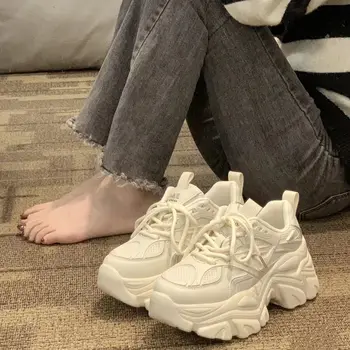 Women’s Spring New Fashion Thick Sole Daddy Shoes - Height-Increasing Comfortable Versatile Sports Sneakers