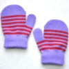 Winter Children Striped Knitted Warm Gloves For Baby Students New Patchwork Mittens Outdoor Knitting Cycling Skiing Gloves 1-4Y 6