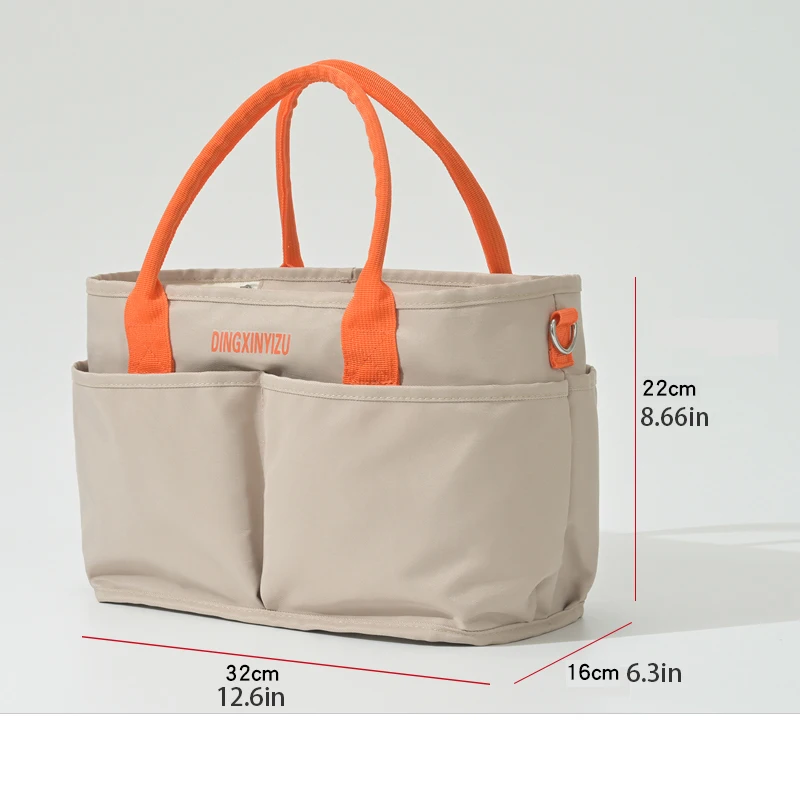 Baby stroller storage bag, large capacity multi compartment handbag, used for carrying diapers, toys, snack bottles