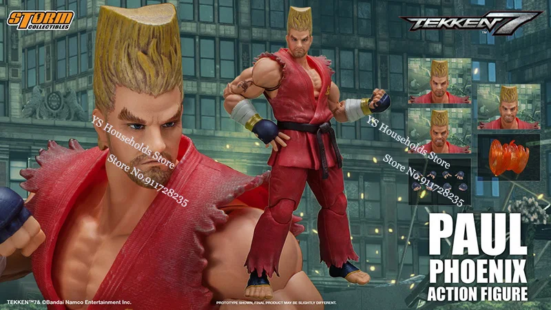 스톰 토이즈 BNTK06 1/12 Collectible PAUL PHOENIX Jin Kazama 애니메이션 미니 액션 피규어 6 풀 세트 군인 모델 팬 컬렉션