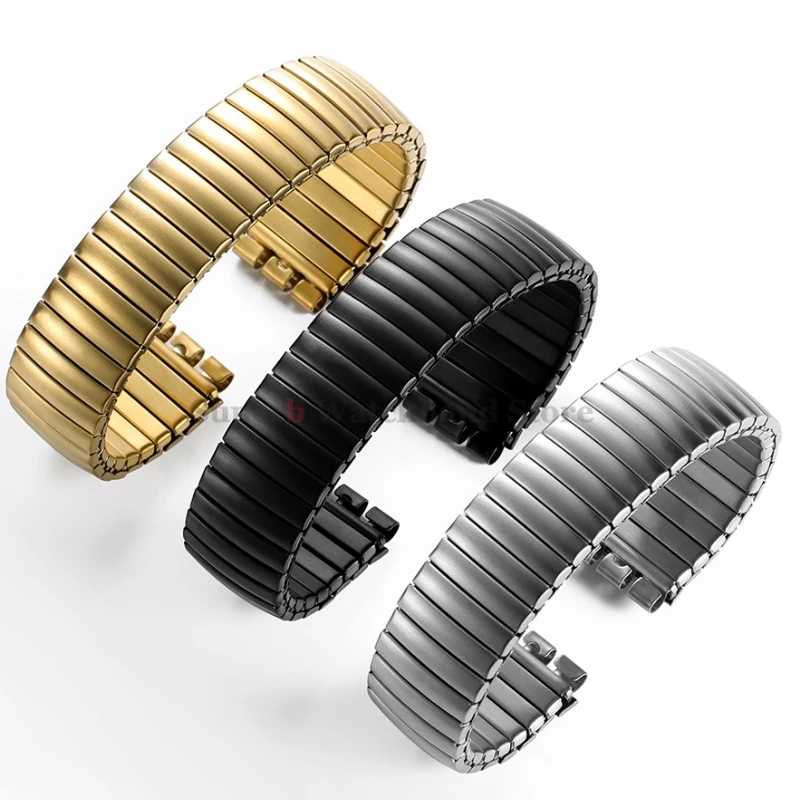Elegant Elastic Stainless Steel Watch Band - Stretchable Bracelet Accessory