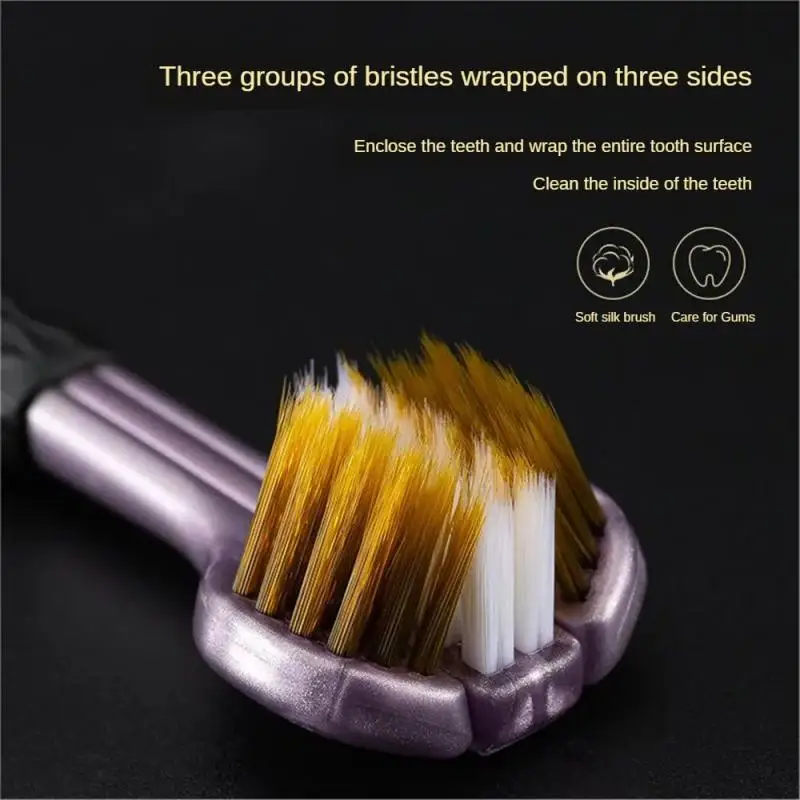 Three Sided Soft Toothbrush Adult Ultra Fine Soft Bristle Oral Care Teeth Brush Oral Health
