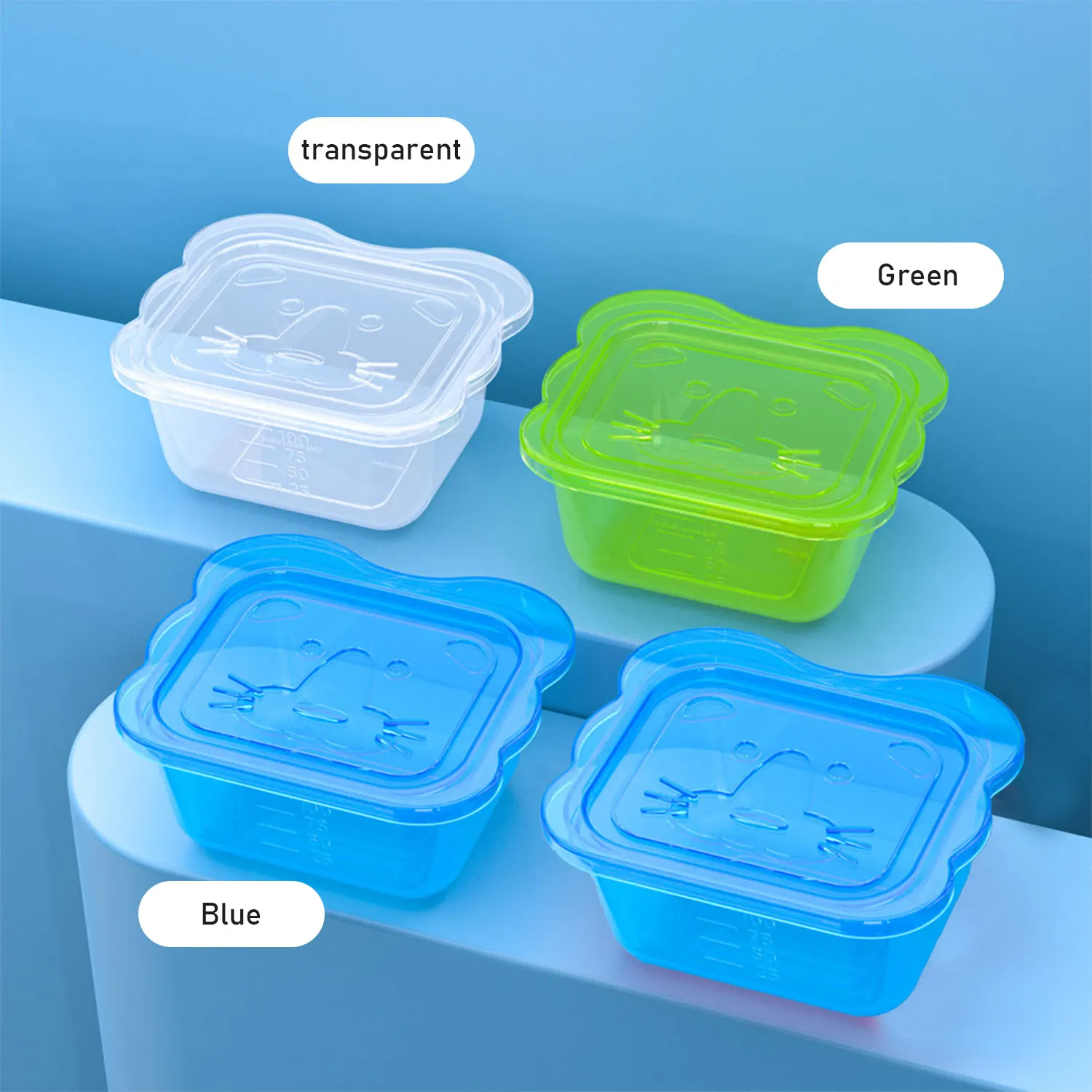 Baby Lion Complementary Food Box Baby Food Container Fresh Storage Box Refrigerated Microwaveable