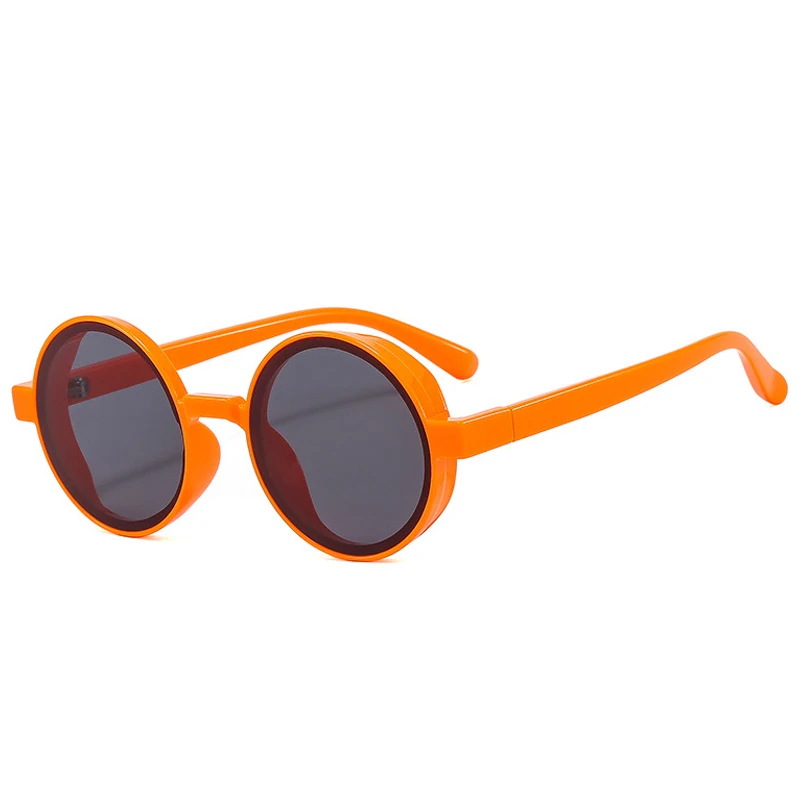 SO&EI Ins Popular Fashion Round Sunglasses Women Retro Punk Trending Yellow Orange Sun Glasses Men Shades UV400_voghion.com