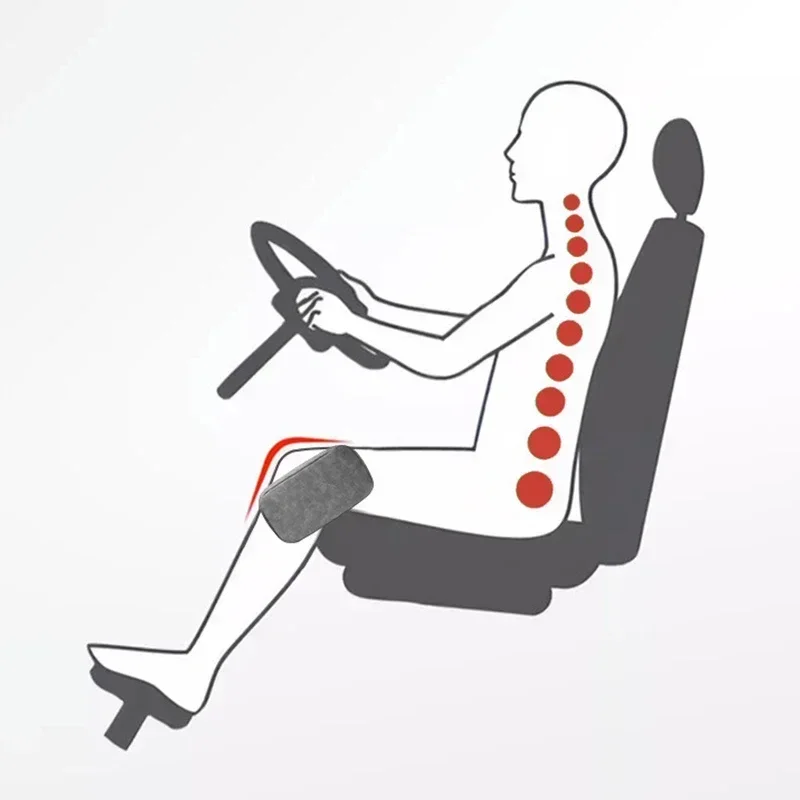 차량용 다리 무릎 허벅지 메인 드라이버 서포트 쿠션 통기성 무릎 쿠션 두꺼운 무릎 패드 스웨이드 다리 지지대 차량 용품