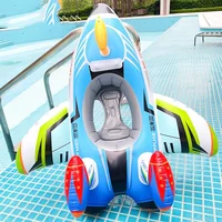 Inflatable Aircraft Swim Ring Tube Toy Baby Swimming Ring Seat for Kid Swim Circle Float Swim Pool Water Fun Toy for Children 1