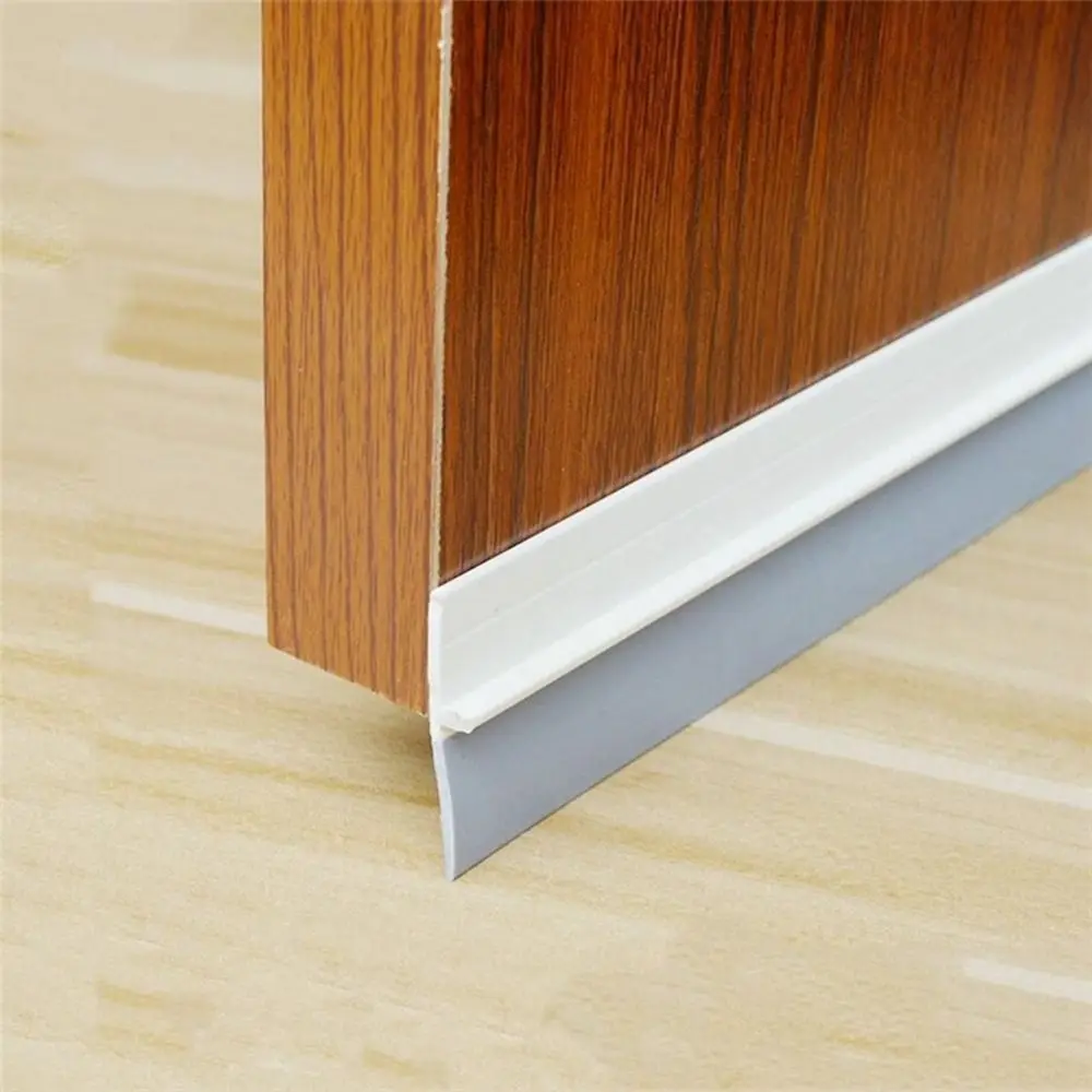 Self Adhesive PVC Door Seal Strip Flexible Door Draft Stopper Anti Collision Soundproof Windproof Window Weather Stripping