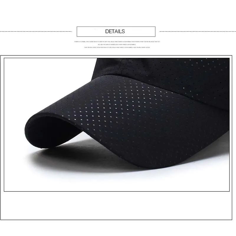 Summer Baseball Cap Solid Thin Mesh Portable Quick Dry Breathable Sun Hat Women Men Golf Tennis Running Hiking Camping Sports Sun Hats Baseball Caps Golf Caps
