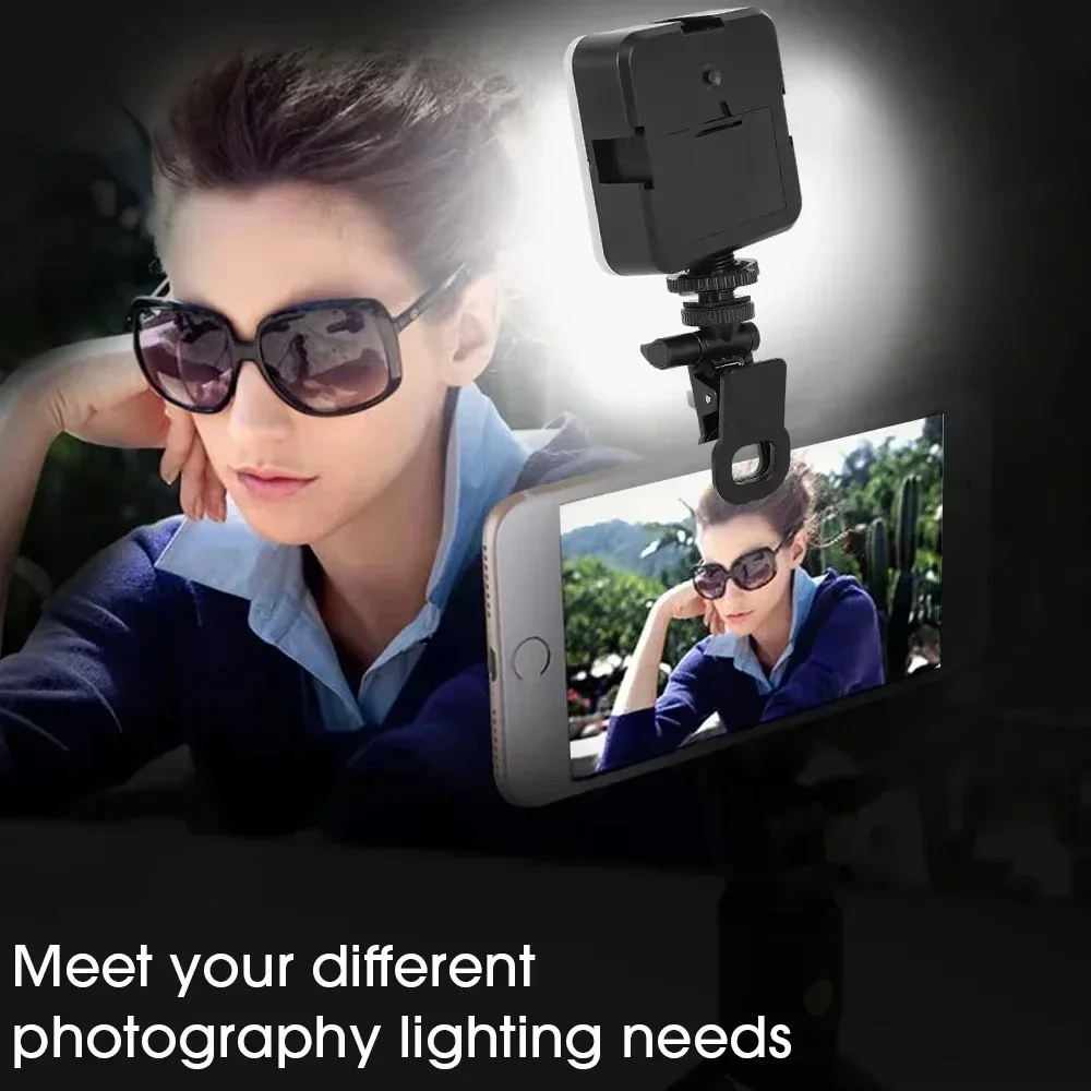Multi-purpose Fill Light Adjustable Portable Clip-on Fill Light Battery Powered 3 Modes For Video Call Makeup Photo Lightings