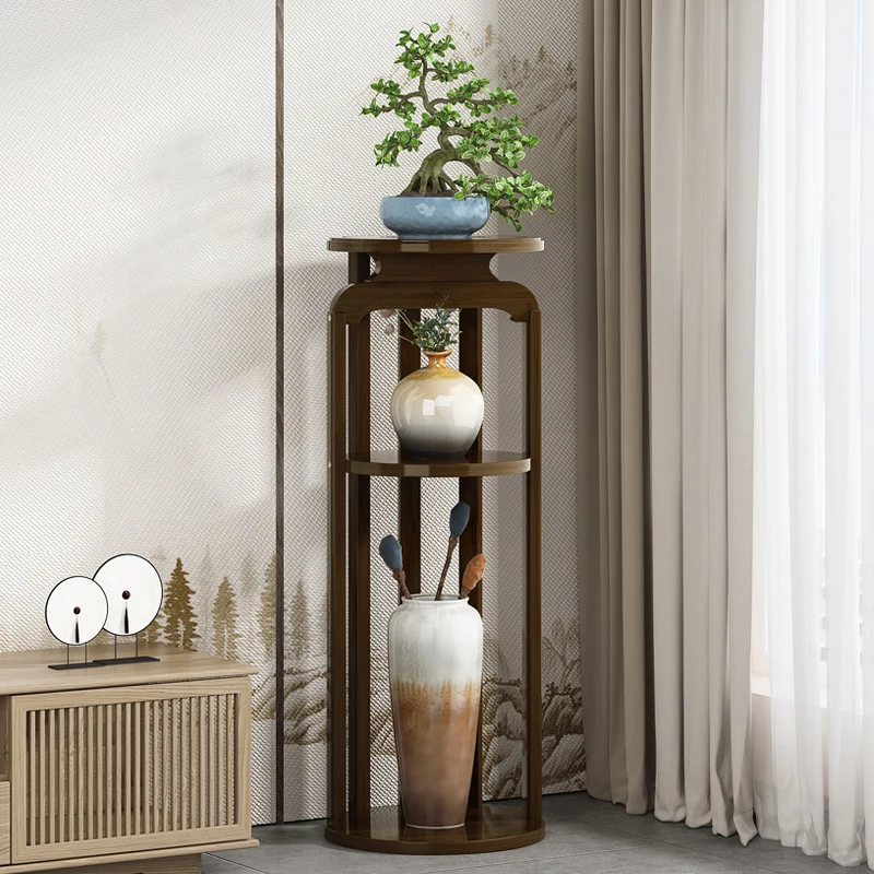 Bamboo Plant Stand Indoor Chinese Style Flower Pot Holder Living Room Vertical Garden Organizer Multi-Tier Flower stand